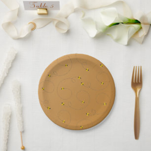 Assiettes En Carton Baby shower des abeilles en effervescence