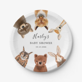 Assiettes En Carton Baby shower des bois
