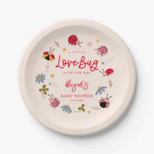 Assiettes En Carton Baby shower d'été Lovebug
