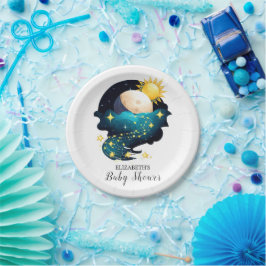 Assiettes En Carton Baby shower d'étoiles mystiques