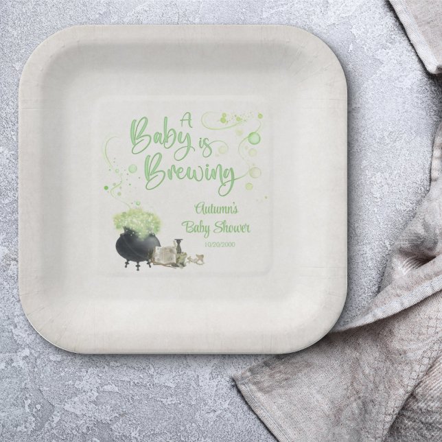 Assiettes En Carton Baby shower d'Halloween (Créateur téléchargé)