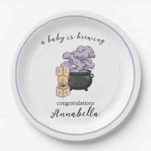 Assiettes En Carton Baby shower d'Halloween Witch Cauldron