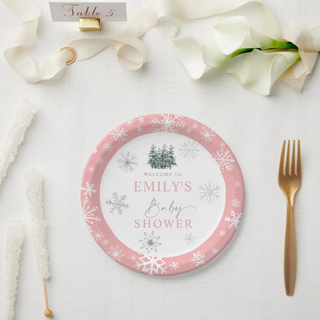 Assiettes En Carton Baby shower d'hiver (Mariage)