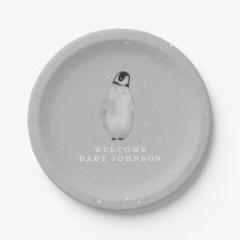 Baby shower d'hiver gris neutre pour bébé