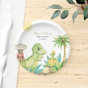 Assiettes En Carton Baby shower Dinosaur