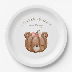 Assiettes En Carton Baby shower d'ours Citrouille