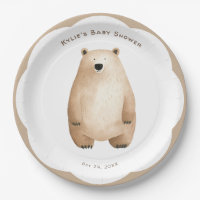 Baby shower d'ours en peluche d'attente neutre