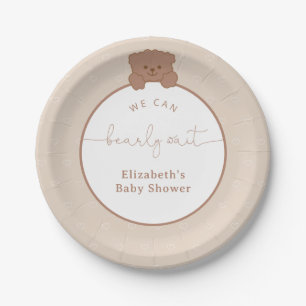 Assiettes En Carton Baby shower d'ours en peluche mignon