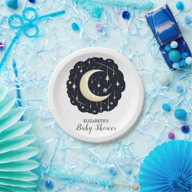 Assiettes En Carton Baby shower Dreamy Pretty Stars (Fête)