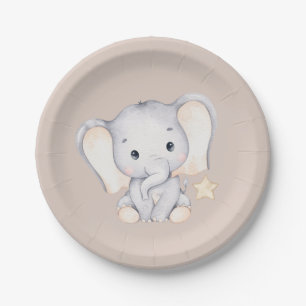 Assiettes En Carton Baby shower éléphant bébé