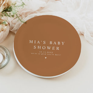 Assiettes En Carton BABY SHOWER en terre cuite MIA Arched Boho