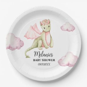 Assiettes En Carton Baby shower Fairytale Dragon