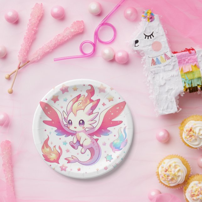 Assiettes En Carton Baby shower Fairytale Fiery (Fête)
