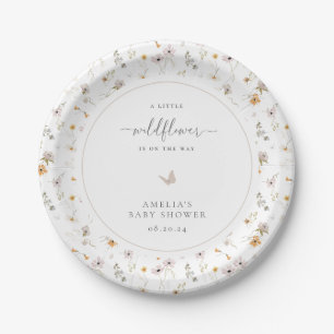 Assiettes En Carton Baby shower fleur sauvage
