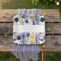 Baby shower Fleur sauvage couleur  jaune violet