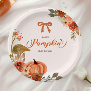 Assiettes En Carton Baby shower floral de Little Citrouille Fall