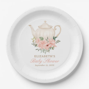 Assiettes En Carton Baby shower Floral Tea Party