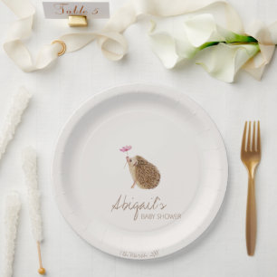 Assiettes En Carton Baby shower forestier de Hérisson