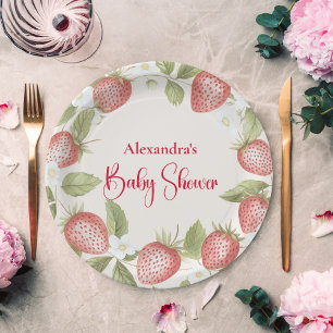 Assiettes En Carton Baby Shower Forêt de Fraises