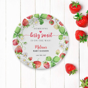 Assiettes En Carton Baby Shower Fraise