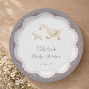 Assiettes En Carton Baby Shower Genre Neutre Silly Goose