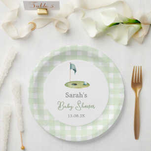 Assiettes En Carton Baby Shower Golf