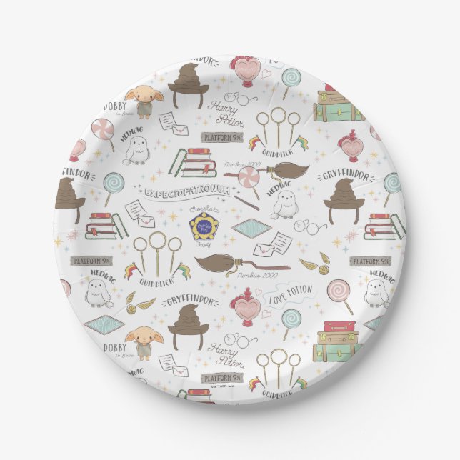 Assiettes En Carton Baby shower Harry Potter simple (Devant)