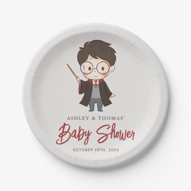 Assiettes En Carton Baby shower Harry Potter simple (Devant)