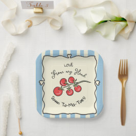 Assiettes En Carton Baby shower italien de tomate cerise