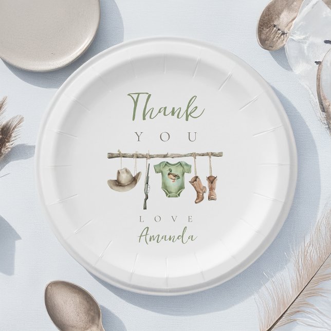 Assiettes En Carton Baby shower Little Hunter (little hunter paper plate
)