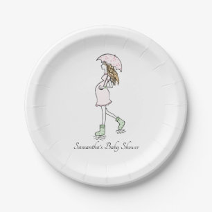 Assiettes En Carton Baby shower maman enceinte