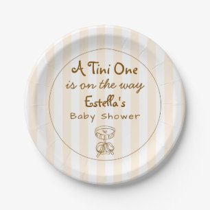 Assiettes En Carton Baby Shower Martini Espresso Doodle Rétro Funky