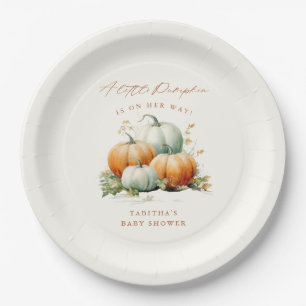 Assiettes En Carton Baby shower neutre de Little Citrouille Fall