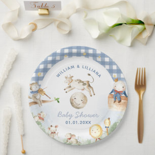 Assiettes En Carton Baby shower Nursery Rhyme