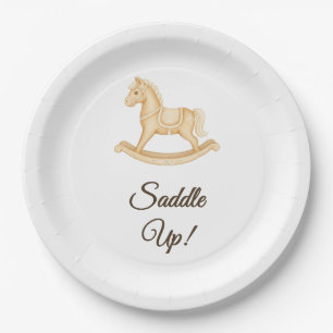 Assiettes En Carton baby shower occidental Boho "Saddle Up"