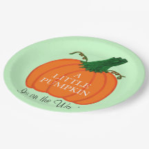 Baby shower orange Citrouille vert