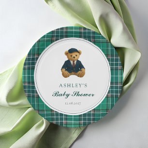 Assiettes En Carton Baby shower Ours en peluche Polo