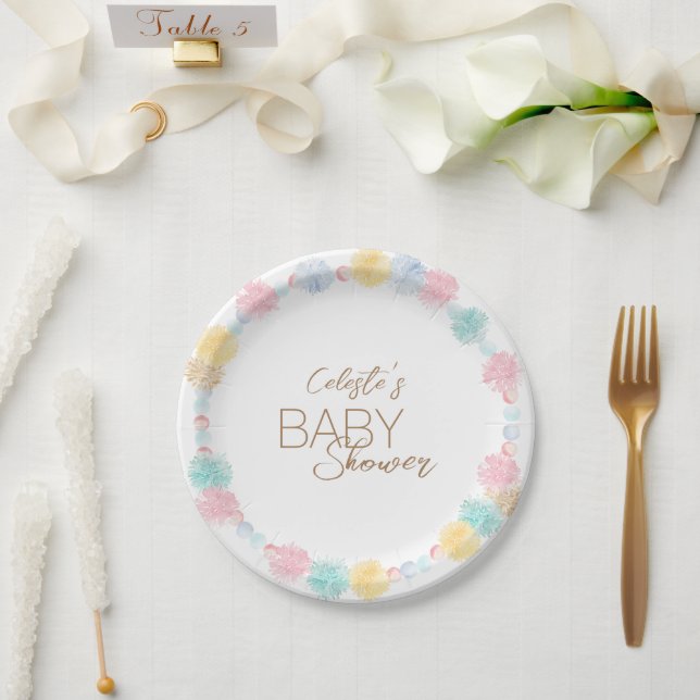 Assiettes En Carton Baby shower Pastel Winter Wonderland (Mariage)