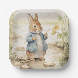 Assiettes En Carton Baby shower Peter Rabbit