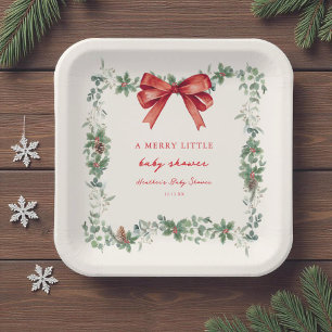 Assiettes En Carton Baby Shower Petite Fête de Noël
