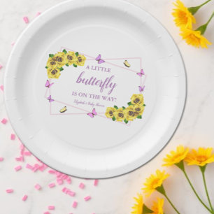Assiettes En Carton Baby Shower Petite Papillon