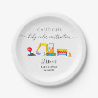 Baby shower pour garçons du chantier de constructi