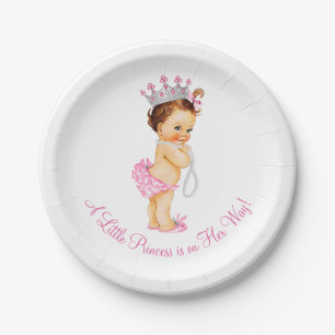 Assiettes En Carton Baby shower Princess Pearls