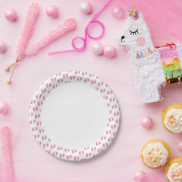 Assiettes En Carton Baby shower rose pieds bébé