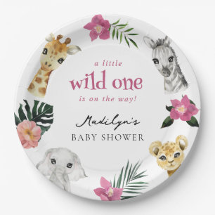 Assiettes En Carton Baby shower sauvage d'une jungle