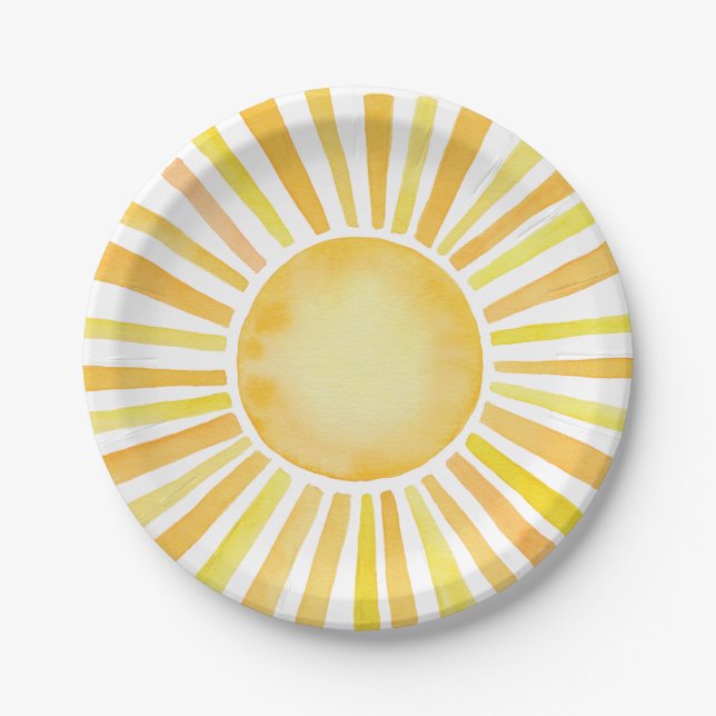 Assiettes En Carton Baby shower solaire (Devant)