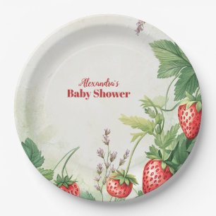 Assiettes En Carton Baby Shower Sucré aux Fraises