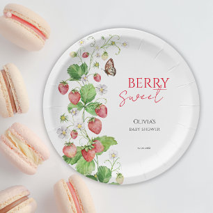 Assiettes En Carton Baby Shower Sucré aux Fraises de Berry