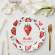 Baby Shower Sucré Personnalisé aux Fraises