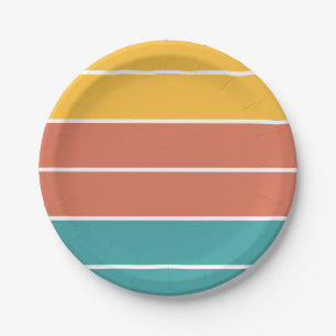 Assiettes En Carton Baby shower Sunshine Boho Retro
